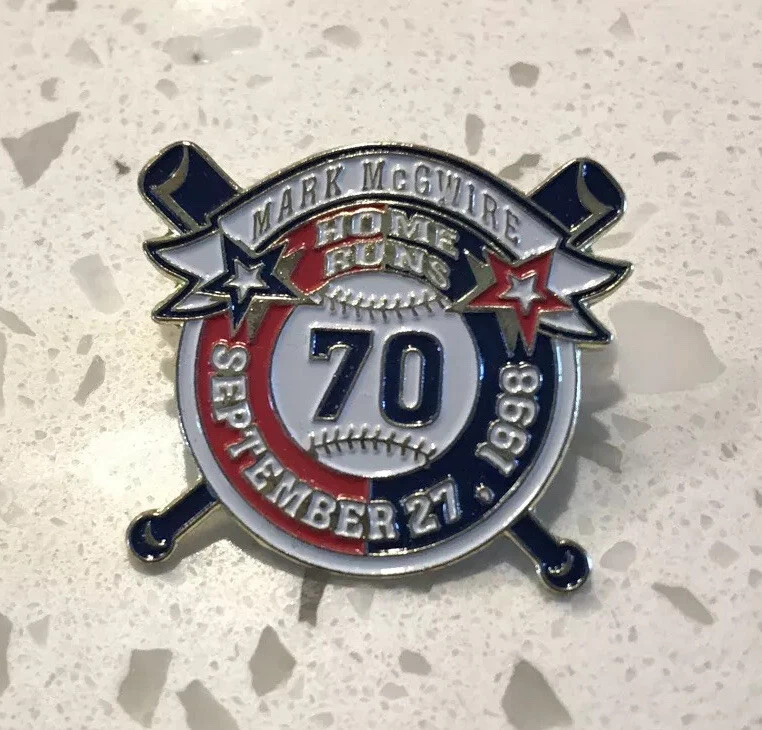 MARK MCGWIRE HOME RUNS 70 SEPTEMBER 27 1998 COLLECTIBLE MLB PETER DAVID PIN - Image 2 of 4