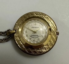 Continental Gold Tone Pendant Watch 1 Jewel Antimagnetic Manual Wind Swiss
