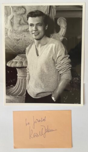 KARL HEINZ BOHM  Genuine Handsigned Signature on Album Page + Photograph 10 x 8 - Afbeelding 1 van 3