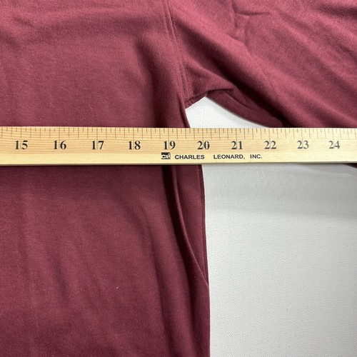 LL Bean Mock Neck Long Sleeve Sweatshirt Mens Medium Red 0KW38 Vintage Y2K 90's - Picture 6 of 8