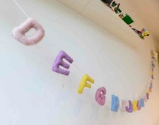 Alphabet garland Letters garland, ABC,Felt, Pastel Bunting Kids Decor