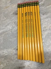Vintage Dixons Ticonderoga 1388 No.2 Soft Pencils Unsharpened Art Craft Drafting