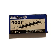 Pelikan 4001 Fountain Pen Ink Cartridges GTP5 Brilliant Black Pack