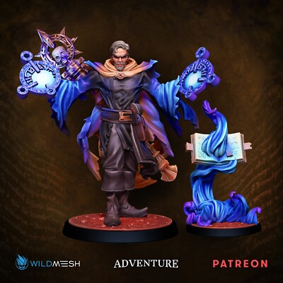 Xior the Mage Fantasy 3d Miniature Dungeons and Dragons 32/75mm Scale