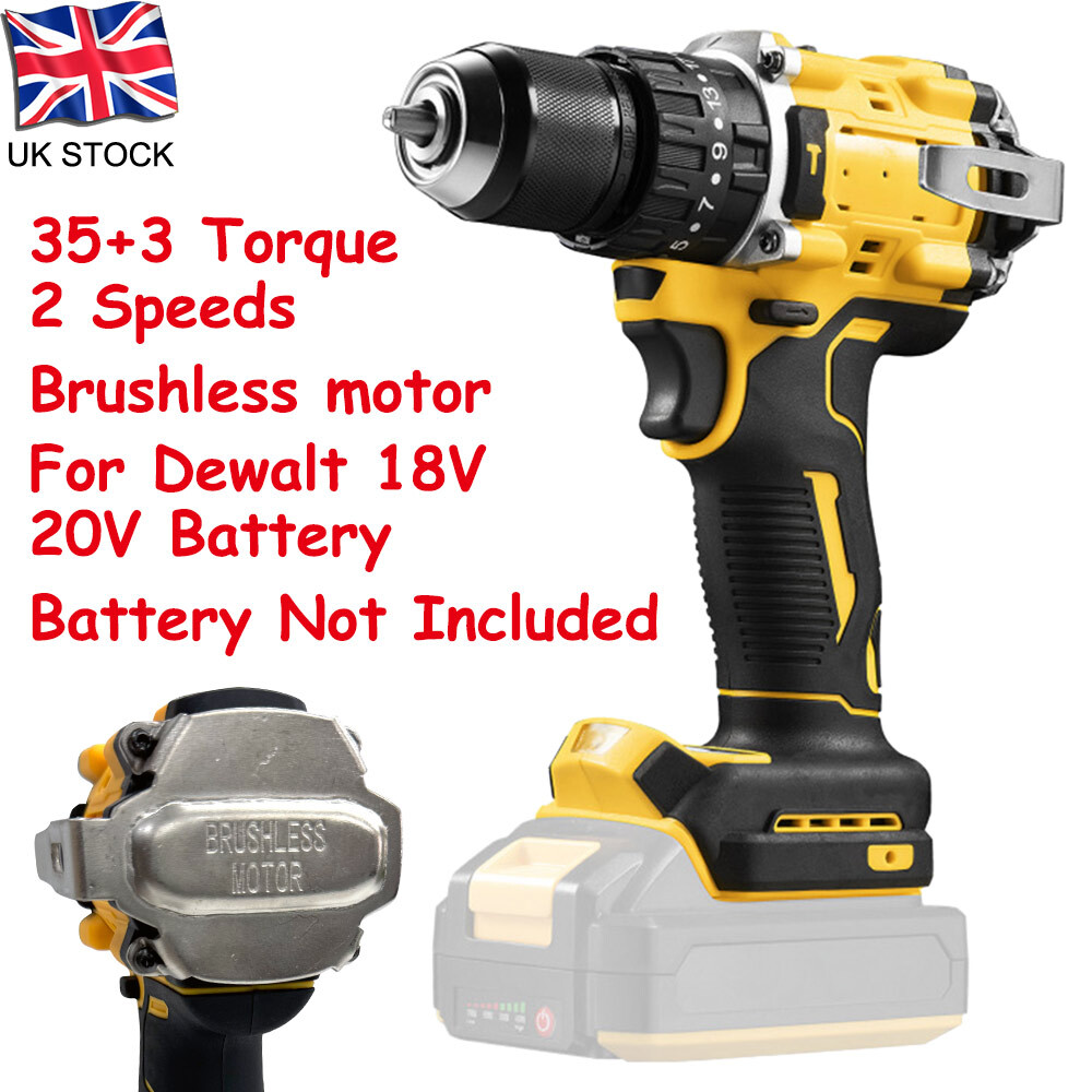 For Dewalt 18V 20V Cordless Combi Hammer, Electric Brushless Drill (No Battery)