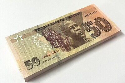 Zimbabwe 50 Dollars Banknote, 2020, P-105, UNC