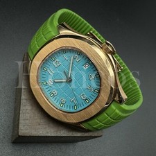 Custom Made PP Style Watch NH35 Automatic Movement Aquanaut L/BL Dial RG Case LG