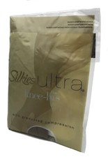 Vtg Silkies Ultra Knee Hi  s Regular Honey Beige Compression USA 2004 NOS
