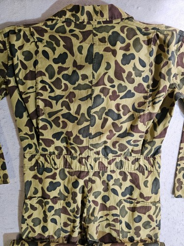 Vintage Caliber Sportsmans Apparel Camo Coverall Full Zip Suit Sz Sm 100% Cotton - Picture 10 of 16