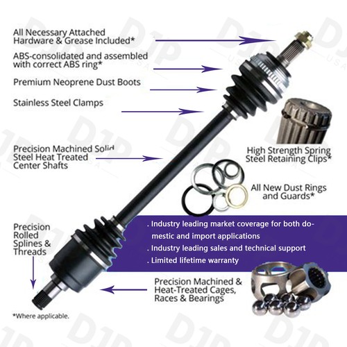 Front Driver & Passenger CV Axle Shaft For Toyota Corolla Prizm FWD 1993-2002 - Picture 3 of 12