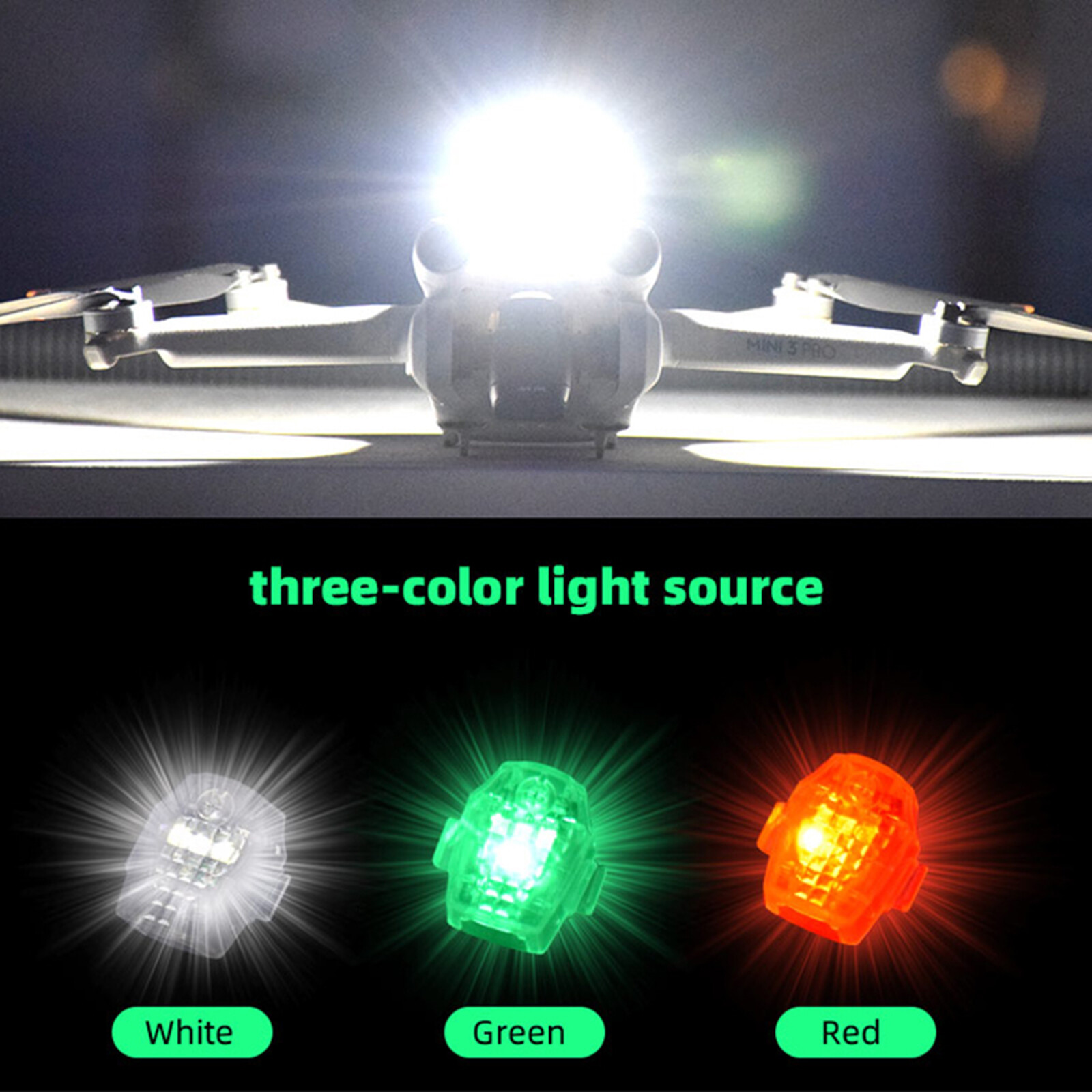 Night Flight LED Light Lamp For DJI Mini 3 Pro/Mavic Air 2/2S/Mini 2 Accessories