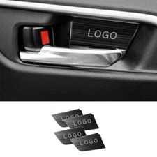 Black Titanium Inner Door Bowl Sticker Cover Trim 4PCS For Toyota RAV4 19-24