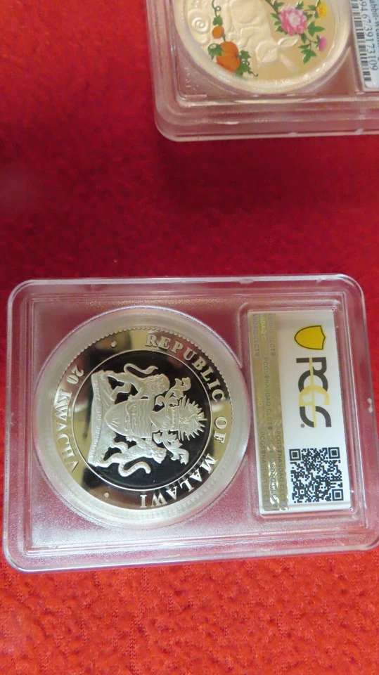 África Malawi 20 kwacha Año del Conejo Zodiaco Lunar .999 moneda de plata graduación profesional pr67 Foto 4 de 4