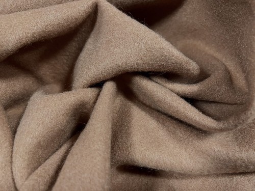 Veganer Wolle schwerer Flanellstoff, pro Meter - schlicht - Sand - Bild 1 von 3