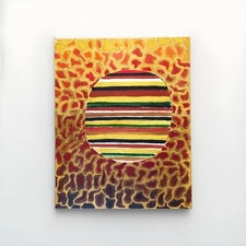 LISTED ARTIST painting ABSTRACT modernist Dr. Benjamin Gross EXPRESSIONISM BOHO