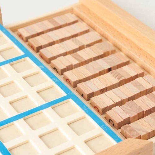 Holz Sudoku Komplette Set Holz Bord Puzzle Buch Anzahl Denken Spiel - Bild 7 von 11