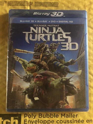 Teenage Mutant Ninja Turtles (Blu-ray 3D/DVD, 2014, Widescreen) Free Shipping!