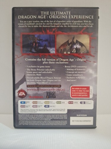 Dragon Age Origins 2009 Collectors Edition PC Game Complete 3 Discs ! - Picture 2 of 5