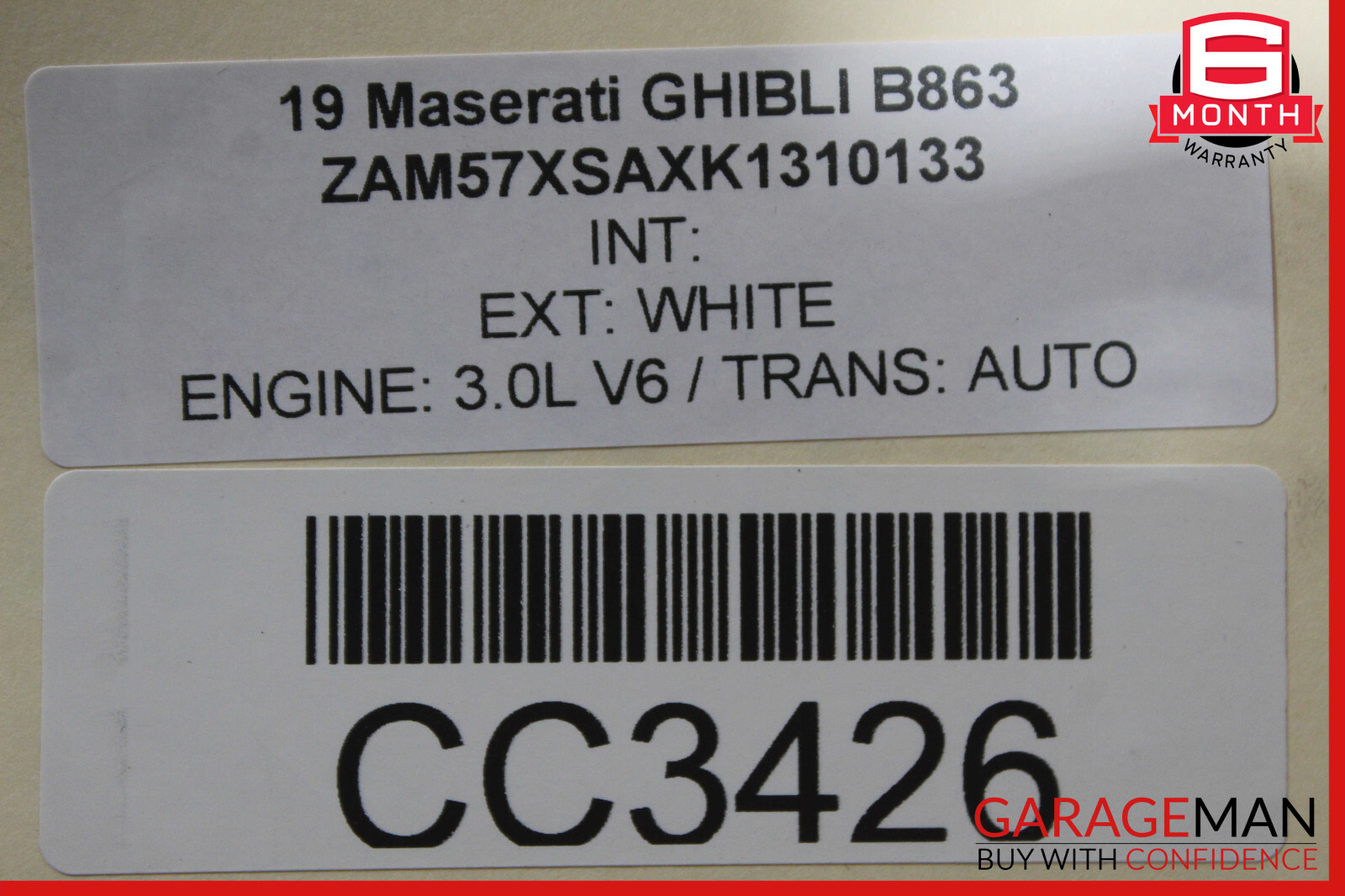 14-22 Maserati Ghibli S S Q4 M157 Front Left Driver Side Door Shell OEM