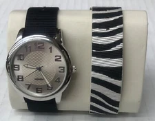 Unbranded Quartz Ladies zebra-stripe Interchangeable Band Watch Japan Movement