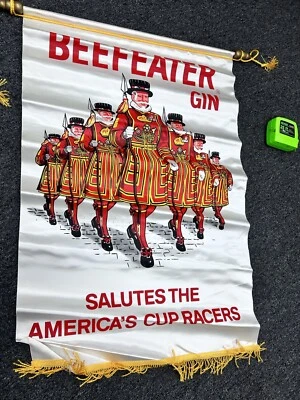 Vintage Beefeater Gin, Pitt Panther, 21x31" nylon banner mint folded - Image 1 of 4