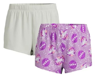 Official NASA Space Ship Pink Comfy Sleep Shorts, 2-Pack!