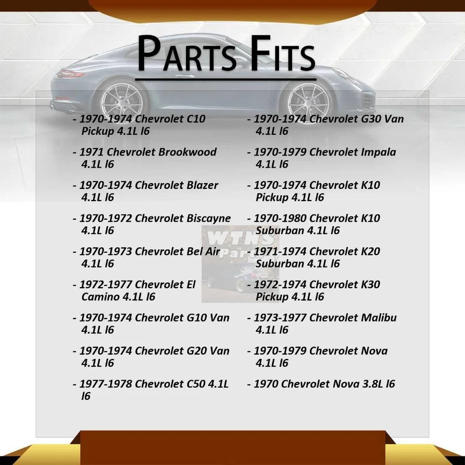 Velas de ignição 6 peças compatíveis com 1970 1971 1972 1973 Chevrolet Bel Air Champion - Imagem 3 de 4