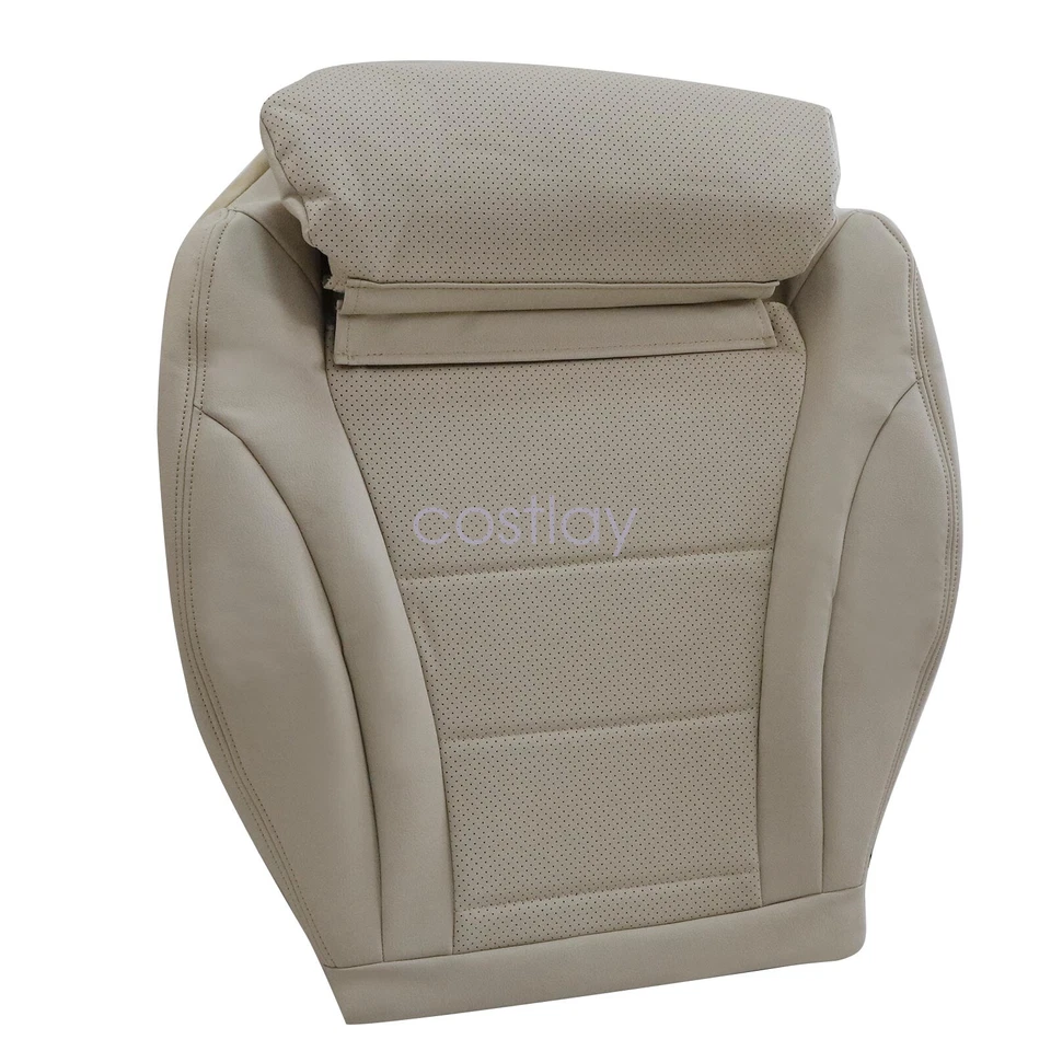For 2017 Mercedes Benz C300 GLC300 Driver Bottom Seat Cover Silk Beige Light Tan - Image 3 of 4