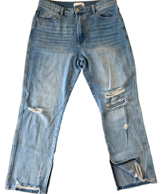Vervet Flying Monkey 90s Wide Leg Jeans 31 Distressed Ripped High Rise Denim
