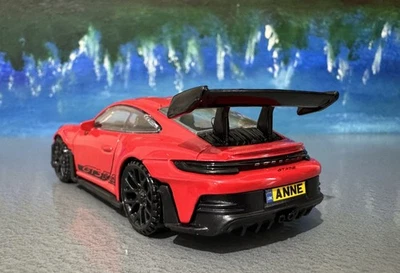 RASTAR RED Porsche 911 GT3 RS Model Car -Personalized Name Gift for Car Lovers Boxed