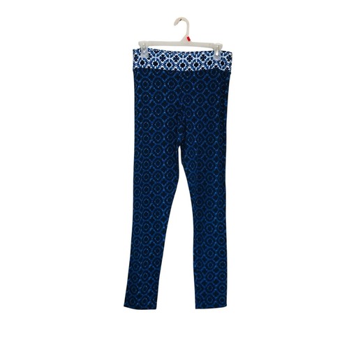 Tommy Bahama Active Floral Full Length Leggings, Navy & Royal Blue Womens M