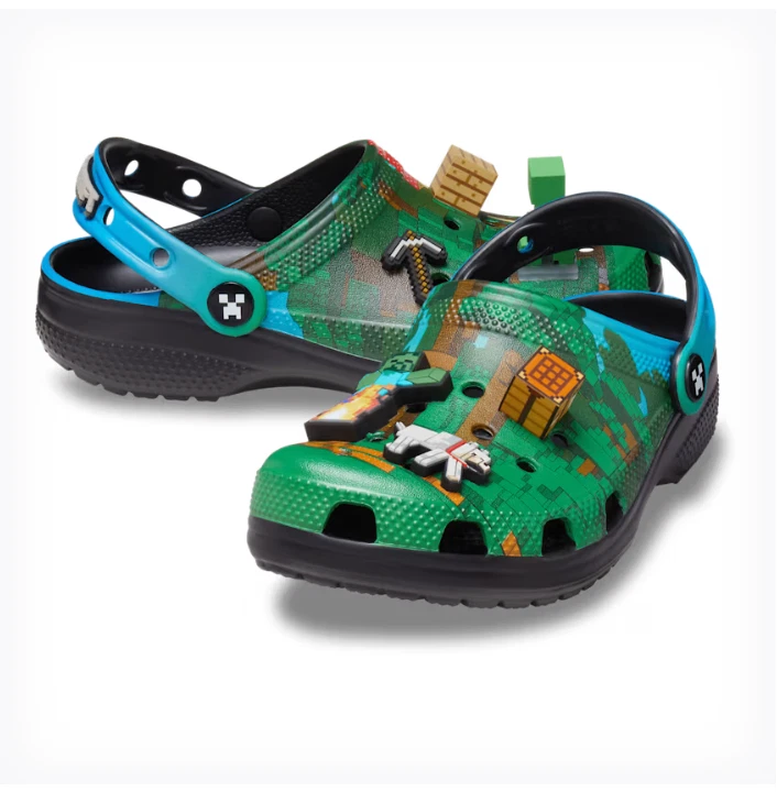 Zapatos Minecraft Crocs Niños Talla J2 LIGHT UP-Edición Limitada Nuevos con Etiqueta Foto 2 de 4