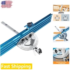 Table Saw Miter Gauge System 27 Stops Precision T-Track Fence Flip Stop