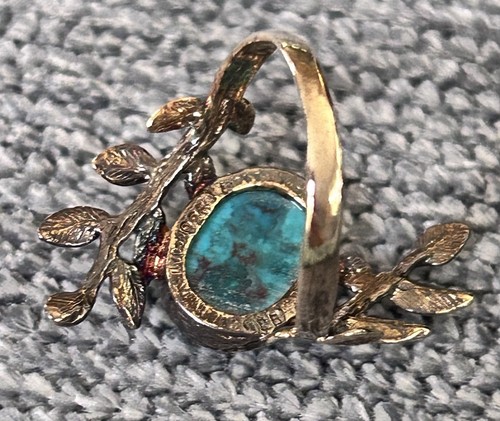 Türkis Blatt Gold/Sterlingsilber Ring Gr. 9 Noa Zurman NEU J19 - Bild 3 von 15