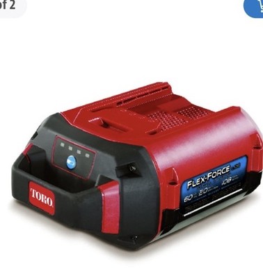 Toro flex-force power system 60v max 2.0ah lithium-ion power tool battery pack.