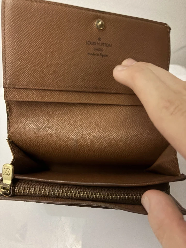 Auténtica Cartera Louis Vuitton Sarah Marrón Monograma Con Cadena Dorada Foto 4 de 4