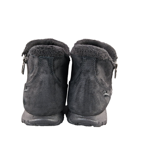 Skechers Bikers Women's Black Suede Side Zip Casual Booties Size 9 SN 158284W - Picture 10 of 13