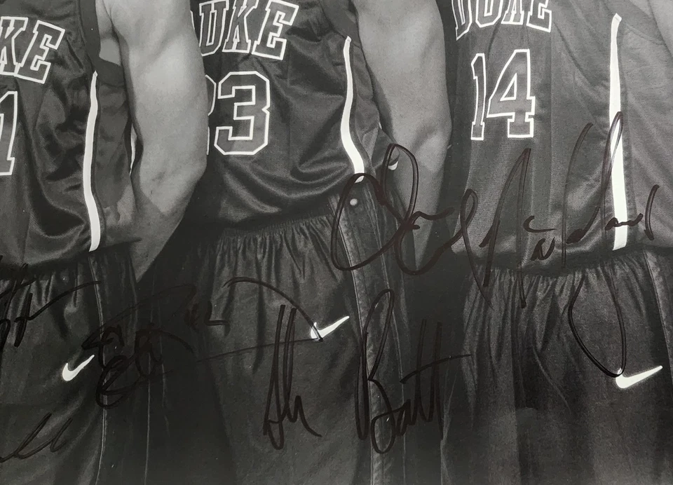 Pôster autografado assinado por basquete Duke University 1998-99 - 21x31  - Imagem 3 de 4