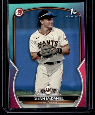 2023 BOWMAN DRAFT QUINN MCDANIEL RC 008/199 SAN FRANCISCO GIANTS #BD-136 AQUA