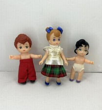 TYCO Dixie's Diner Dolls Dixie Mitch Darla 1988 Epoch Soft Vinyl No Button