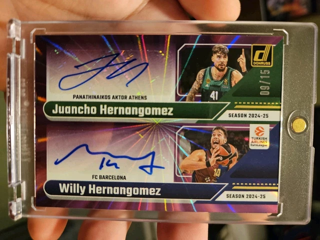 2024-25 Donruss Euroleague Juancho/Willy Hernangomez DUAL AUTO /15🔥SSP BEAUTY🔥