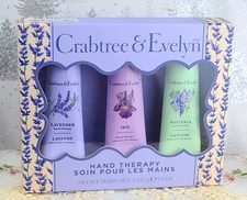 NEW IN BOX, CRABTREE & EVELYN HAND CREAM THERAPY SET OF 3