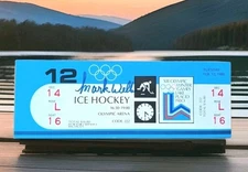 Miracle On Ice Mark Wells Signed 1980 Winter Olympics Hockey Ticket -Lake Placid