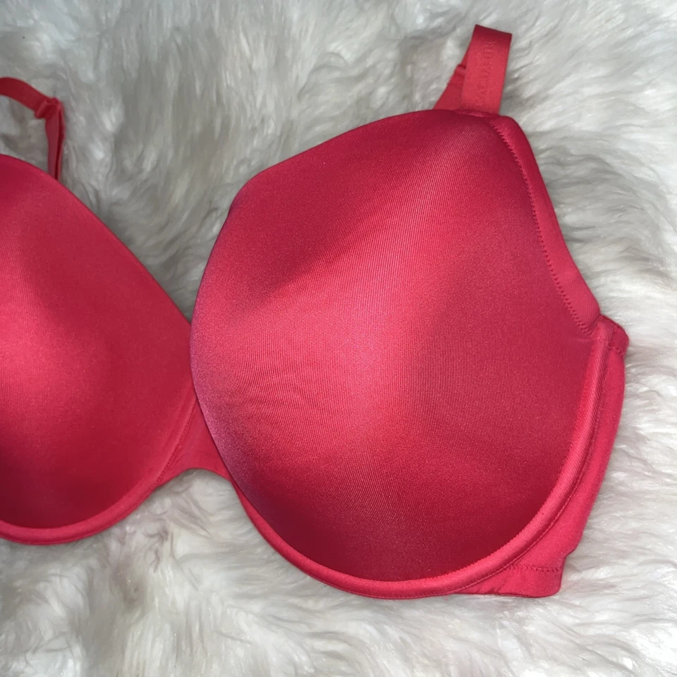 Cacique Lightly Lined T-Shirt Bra Women's Size 44G Pink Bow Underwire Delicate - Image 2 of 4