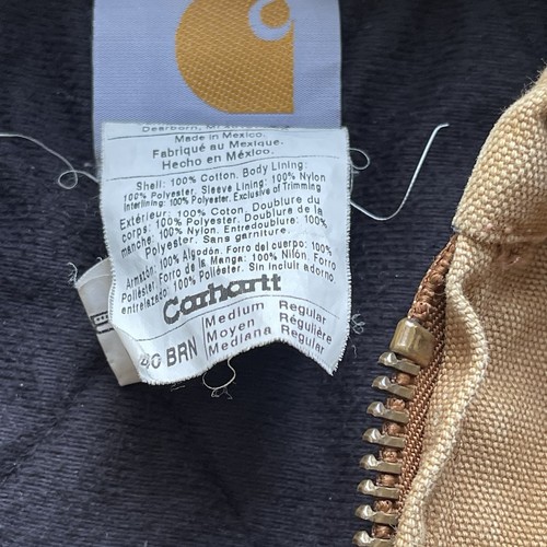 Giacca vintage Carhartt marrone foderata con cappuccio media regolare J140 BRN - Foto 5 di 8