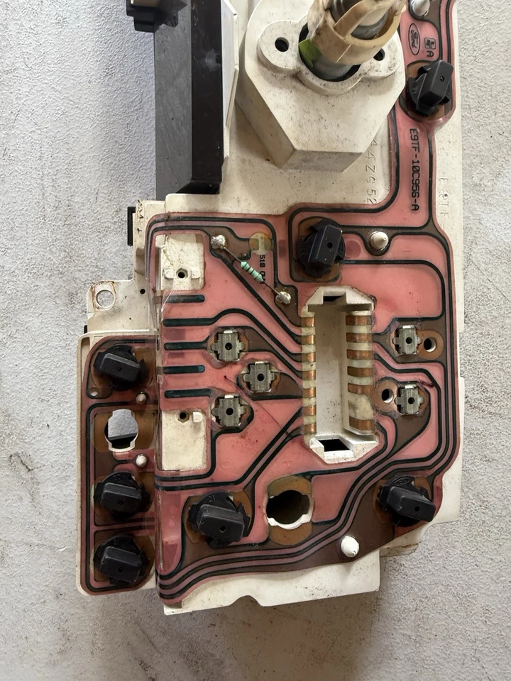 Cuadro de instrumentos velocímetro Ford F150 Bronco 1990-1991 MPH viaje odómetro fabricante original Foto 4 de 4