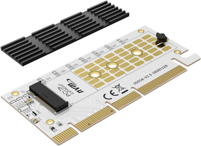 MAIWO M.2 Nvme SSD to Pcie 4.0 X4 X8 X16 Adapter Card with Aluminum Heatsink Max