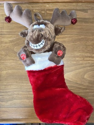 Dan Dee Stocking Singing Grandma Grandpa Got Run Over Reindeer Moose Animated