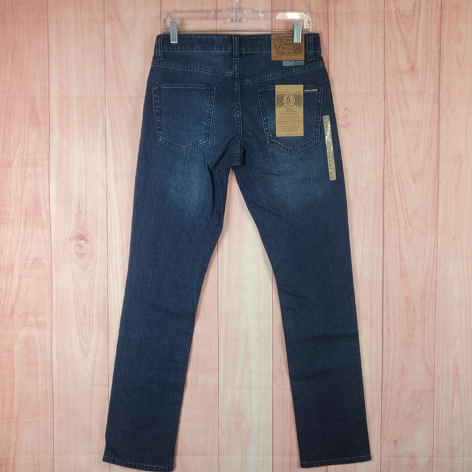 Volcom V Vorta Slim Fit Straight Stretch Jeans Mens 28x32 Blue Denim Medium Wash - Image 2 of 4