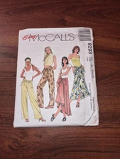 VTG McCall's 9293 Misses' EASY - Tie Front Pants & Skirt SZ: 12-18 (M & L) UC FF